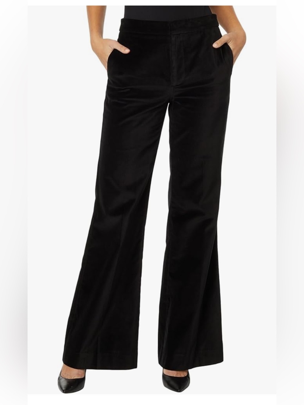 7 for all mankind Black Velvet Tailored Dojo Boot-Cut Flare Pants 27